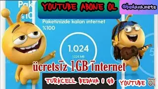 TURKCEll bEdava 1Gb [BELLEŞ] ücretsiz % 100 YAPILABİLİR [KANITLLI ] VE Sınırlı