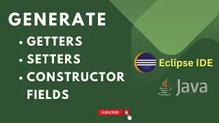 Generate Getter + Setter + Constructor Field in less than a minute | Eclipse Shortcuts 