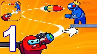 Rainbow Imposter: Rocket Move - Gameplay Walkthrough Part 1 Level 1-50 Rocket Blue (iOS, Android)
