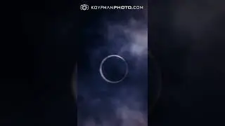 2023 Annular Eclipse on October 14, 2023 in Texas. See the Ring of Fire behind the clouds! #short