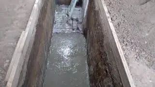Заливаем пол в смотровой яме