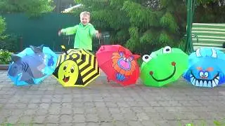 LEARN COLORs  with colored UMBRELLAS