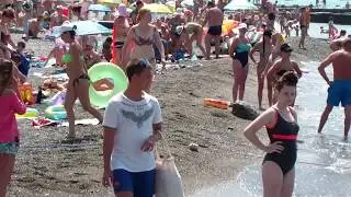 Пляж Чайка. Черное море. Адлер 13 авг 2017. 
