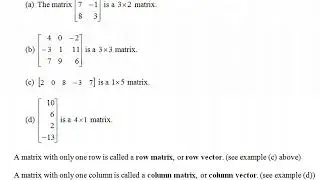 Matrix Basics