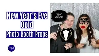 2023 New Year's Eve Party Gold 20 Piece Photo Booth Props Kit | Big Dot of Happiness