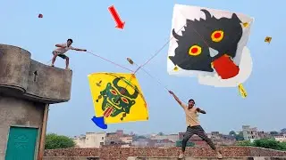 Big Bhoot Kite Flying With Umer Caught Bhoot pari Kite