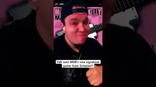 Yall seen MGK’s new signature guitar from Schecter? #shorts #mgk #godzilla #metal