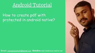 How to create pdf with protected in android native?