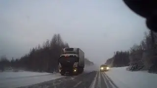 Идиот бл ... на трассе М8. Архангельская область