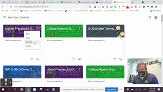 RWPS Google Classroom - How to Restore a Class
