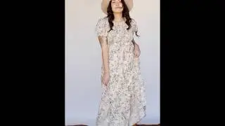 MAXI SMOCK TOP FLORAL DRESS