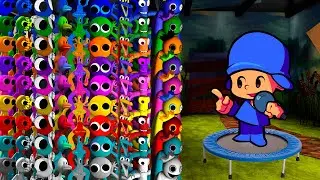 FNF All Rainbow Friends All Colors Vs Pocoyo on the trampoline | Friday Night Funkin Mod