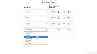 Add Dynamically Input Fields And Add Dynamically Business Hour