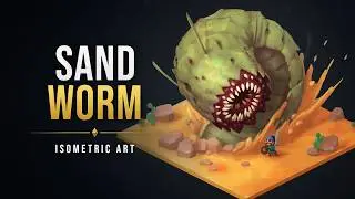 ISOMETRIC SANDWORM in Photoshop! Digital Drawing Process ● SephirothArt