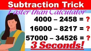 Subtraction without Borrowing #mathstrick #vedicmaths