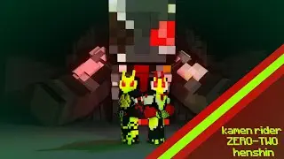 kamen rider zero two henshin debut || minecraft ver