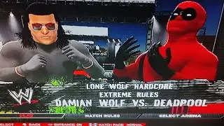 Damian wolf vs Deadpool (LWW hardcore championship extreme rules match WWE2K14)