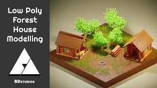 Low Poly Forest House in Blender 3.1 - 3D Modelling and Rendering