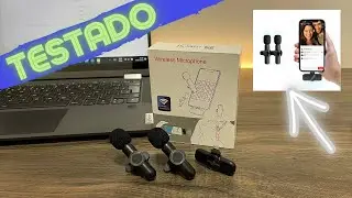 TESTADO! - Microfone Lapela Sem fio DUPLO para iOS - iPhone/iPad