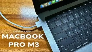 MacBook Pro M3 UNBOXING & SETUP ✨ | 14 inch, silver, 1 TB