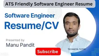 Sample Resume | Software Engineer | ATS Friendly Resume for Software Engineer | #resume  #canva #job