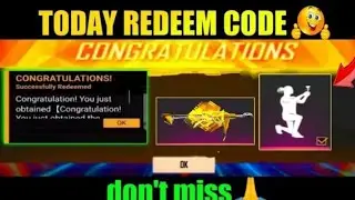 Free Fire Redeem Code 5 October | Ff Redeem Code Today | Today Redeem Code | 6 October Redeem Code