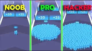 NOOB vs PRO vs HACKER - Count Masters: Crowd Clash & Stickman running game