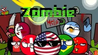 country Balls animation (batte with zombies) 