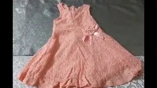 Dantelli Pembe Çocuk Elbisesi