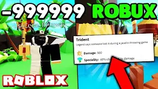 Spending ROBUX to UNLOCK the *LEGENDARY* Trident! (Roblox Fishing Simulator)