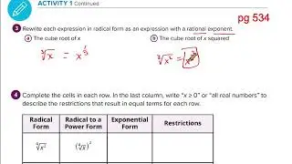 A2 Carnegie Module 3 Topic 1 Lesson 4 Radical Expressions