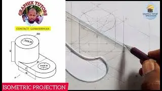 ISOMETRIC PROJECTION: Circle curves and arcs in 3 - dimension view