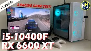 Perfect Budget Racing Sim PC Build! 8 Game Benchmark. i5-10400F, RX 6600 XT. Lenovo D24-20 IPS LCD.