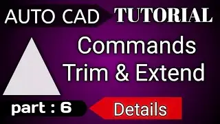 Auto CAD || Trim,Extend Commands || Civil Engineers || MAK Construction in Tamil