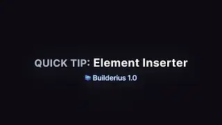 Quick Tip: Elements Inserter, add elements to pages and templates efficiently