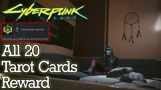 All 20 Tarot Cards/Graffiti REWARD! Apartment Decorations?! | The Wandering Fool | Cyberpunk 2077
