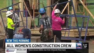 All-women construction crew builds affordable homes