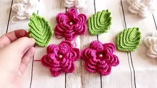 A flower even a beginner can make. A super easy 3D crochet flower.