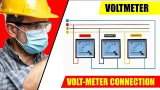 3 phase voltmeter connection | how to connect voltmeter in three phase