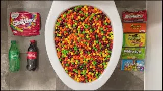 Will it Flush? - Coca Cola, Fanta, Skittles, M&M's, Oreos, Reese's, Coffee, Sour Patch, Orbeez