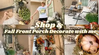 2022 FALL FRONT PORCH DECORATE WITH ME & SHOP WITH ME | simple fall decor