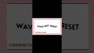 🔥 Text animations presets ae ( Inspired )~ WAVE ROLL TEXT | Node Video editing