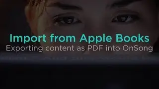 Export PDF files from Apple Books into OnSong