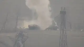 Уничтожение украинской техники ПТУРом.