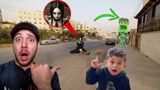 وينزداي وايسكريم مونستر كانو يتجولو بالشارع وهاجمو كراج بيتنا أنا وعز !!