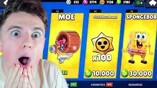 HO SHOPPATO 100.000 GEMME PER SHOPPARE TUTTI I NEGOZI di BRAWL STARS!💸COSTOSO!🤑