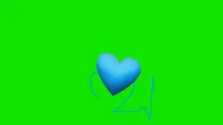 BLUE HEARTBEAT GREEN SCREEN EFFECT