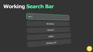 Working Search Bar in JavaScript | Beginner Friendly