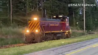 Delmarva Central Local passes Railroad crossing in Delaware