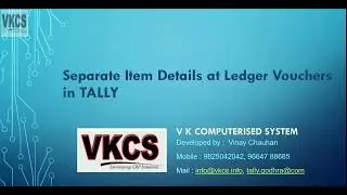 Separate Item Details at Ledger Vouchers in TALLY